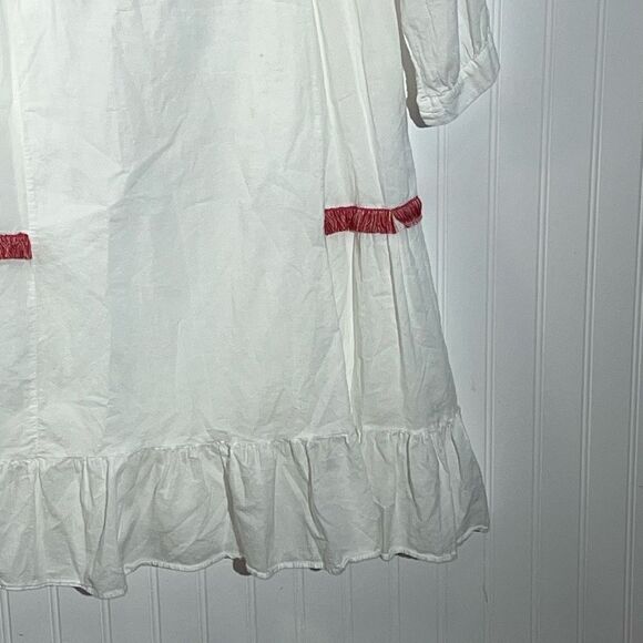 Shineflow Embroidered Pheasant Dress Women’s Medium White Multi Colored Lined - Picture 10 of 11